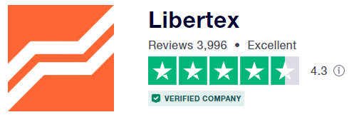 numero di recensioni di Libertex su Trustpilot con indicazione del voto medio degli utenti