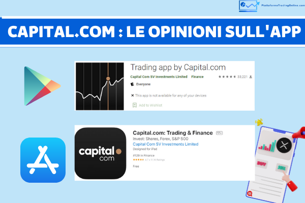 recensioni dell'app di trading di Capital.com sui principali marketplace di applicazioni